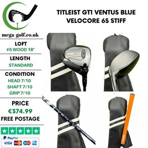 Titleist GT1 #5 Wood 18 Degree / Ventus Blue Velocore 6S Stiff