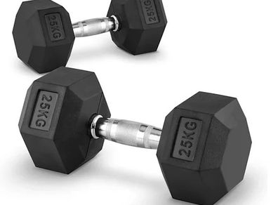 Hex Dumbbells 2 x 25kg (new in box)
