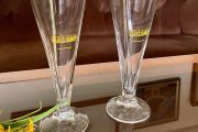 Vintage Italian Crystal Caffe Galliano Tapered Footed Liqueur Glasses