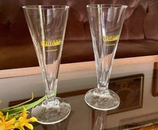 Vintage Italian Crystal Caffe Galliano Tapered Footed Liqueur Glasses