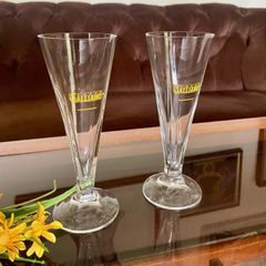 Vintage Italian Crystal Caffe Galliano Tapered Footed Liqueur Glasses