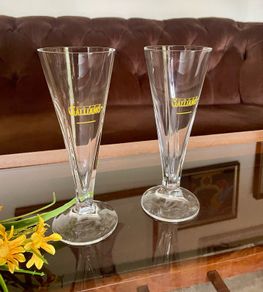 Vintage Italian Crystal Caffe Galliano Tapered Footed Liqueur Glasses