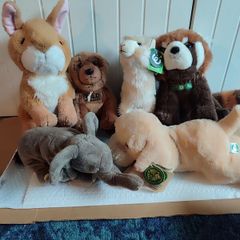 Animal Soft Toy Bundle x 6 Eco Plush Living Nature Posh Paws Zoo Toys