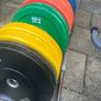 Barbell ,bench press and plates Image 2
