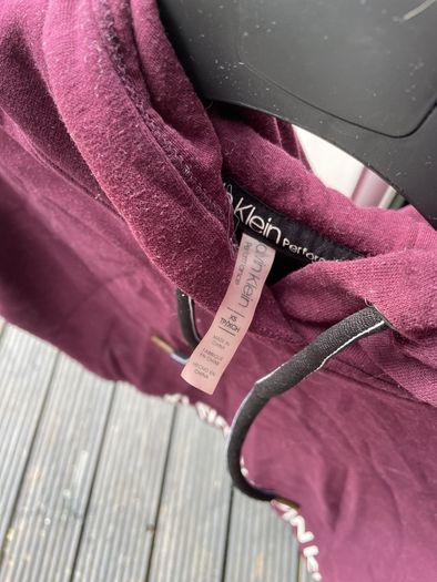 Plum Calvin Klein cropped hoody