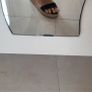 SOUTH BEACH black woven straw sole sandals Sz 7 Image 5