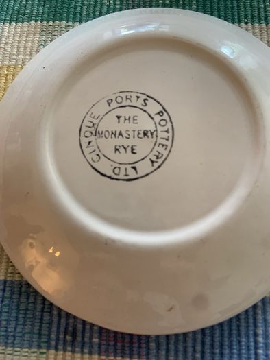 1977 silver jubilee small pottery stamped plate