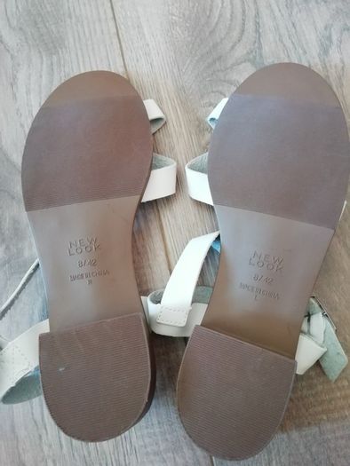 New Look white sandals size 8 as new