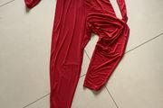 Red short sleeve jumpsuit