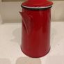 Vintage - Mid Century Red Enamel Coffee Pot with attached lid - 17 cm to lid level Image 2