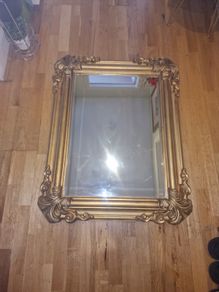 vintage bronze frame mirror