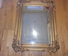 vintage bronze frame mirror