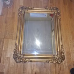 vintage bronze frame mirror