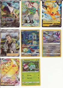 Set of rare Pokemon cards