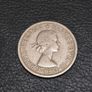 1955 Two Shillings Coin UK Elizabeth Great Britain Image 2