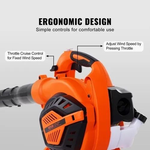 Gas Leaf Blower, 26CC 2-Cycle Handheld Leaf Blower with A Fuel Tank, 2-in-1Gas-powered Blower 425CFM Air Volume 156MPH Speed