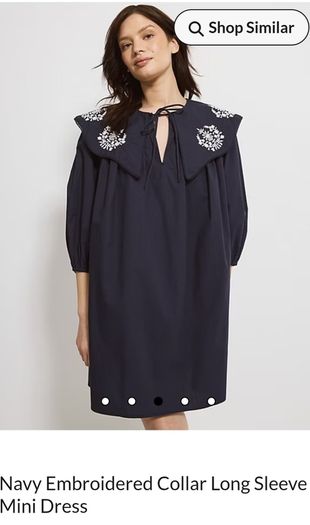 George Navy Boho mini dress Sz 14 UK - Bnwt Rrp 30