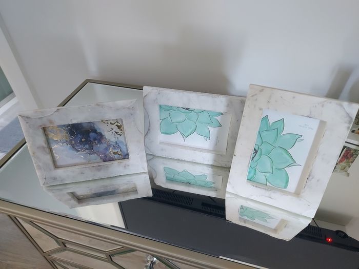 Marble photo frames