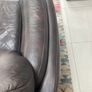 Two Italian leather 3 seater sofas Image 8