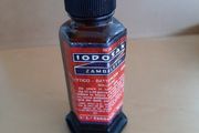 Vintage Iodosan brown glass bottle