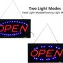 NEW SALE | LED Open Sign, 19x10 inch (48x25cm) 2 Modes Flashing & Steady Light, Open Sign for Business Advertisement Board Electric Display Board for Business, Walls, Window, Shop, Bar, Hotel Image 2