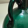 Antique Hand Blown Green Glass Onion Jug with Rough Pontil Base Image 3