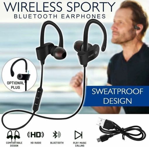 Wireless Bluetooth Sport Earbuds Earphones Headset for iPhone Samsung Xiaomi