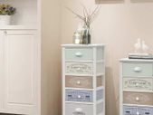 French Storage Cabinet 5 Drawers Wood
