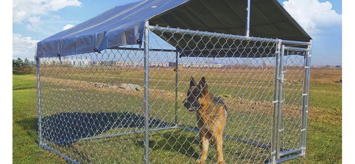 Chainlink Dog Cage, approx. 1.5 x 3.0M