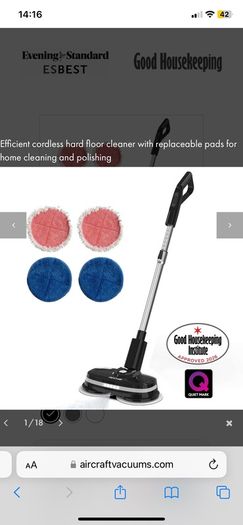 AirCraft PowerGlide Cordless Hard Floor Cleaner  - Cleaning And Buffering Around 20 Square Metres Per Minute