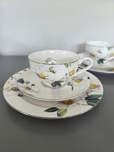 TeaCups Saucers Plates Jane Asher Influence Camellia