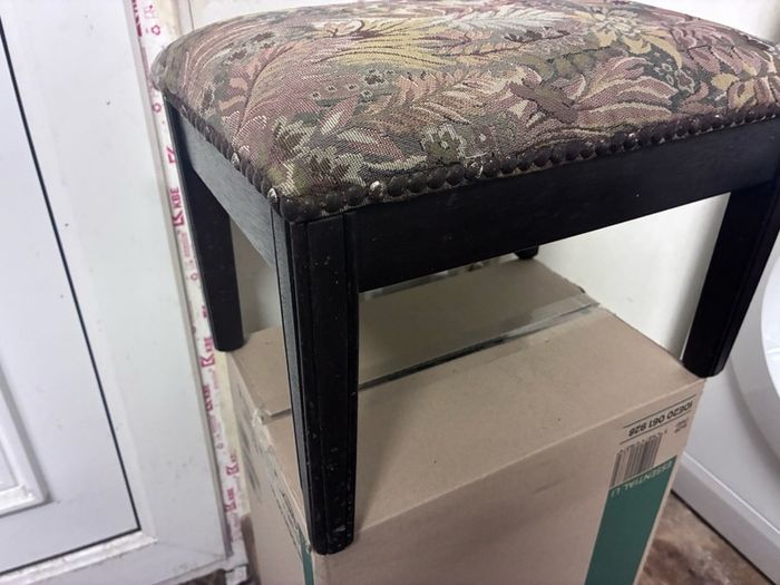 Vintage beaded foot stool