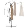 Cantilever Umbrella with LED Lights and Steel Pole 300 cm Taupe Image 3