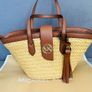 Michael Kors Leather and Straw Bag Image 3