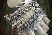 Alternative Industrial Wearable Art Soldered Teeth Cuff Bracelet Weirdos Gift