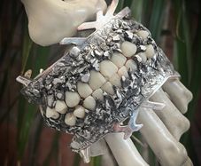 Alternative Industrial Wearable Art Soldered Teeth Cuff Bracelet Weirdos Gift