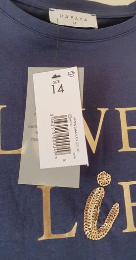 BNWT - Size 14 - A Lovely Navy Tee Shirt