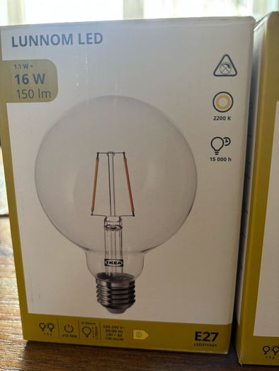 Ikea lunnom led lighte27