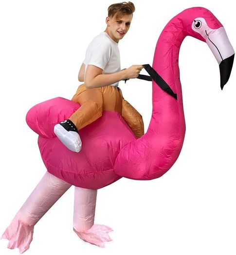 SEASONAL SALE Flamingo Costume Inflatable Costume Adult Inflatable Halloween Costumes Fancy Dress for Adult