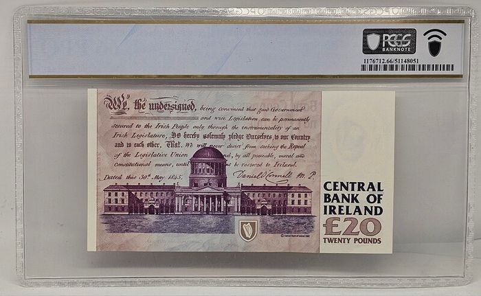 Ireland 1996 20 Pounds Banknote Note Replacement O'Connell PCGS Gem Unc 66PPQ