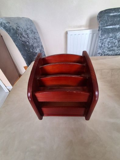 Wooden Swivel Letter Rack