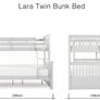 EZ living Lara Grey triple bunk bed with mattress Image 5