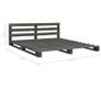 Pallet Bed Frame Grey Solid Pine Wood 200x200 cm Image 8