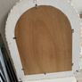 vintage white painted wicker mirror Image 5