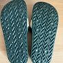Summer sandals/ slides/ flip flops Green and white rubber EU 34 M&S Image 2