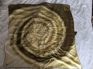 Fendi original silk women's scarf