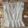 top Bnwt Stradivarius white broderie Anglaise size large summer top Image 2