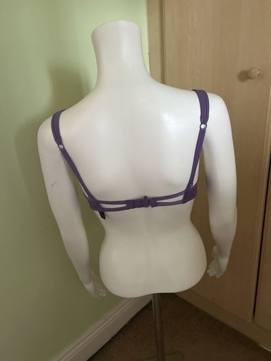 Undressed purple bra