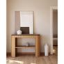 Licia console table with 1 drawer in natural colour Image 3