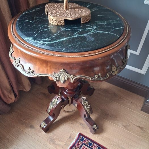 round marble top antique table